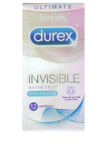 Durex Invisible Extra Thin 12 τεμ.
